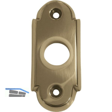 Dr�ckerrosette WG oval, 32 x 74 x 16 mm, Messing poliert