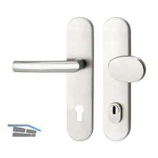 SH-Wechselgarnitur RIGA-auf Schild PZ88, mit Kzs., Edelstahl