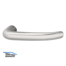 MARCHESI Dr�ckerlochteil BR�NN - ohne Rosette, VK 8 mm, Edelstahl matt