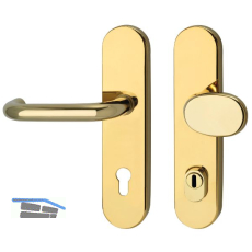 SH-Wechselgarnitur HARMONIE auf Schild PZ88, mit Kzs., PVD-messingf�rbig