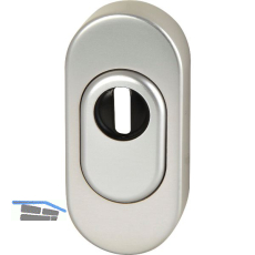 FSB Sicherheitsrosette 73 3249 oval PZ mit Kernziehschutz, Aluminium silber