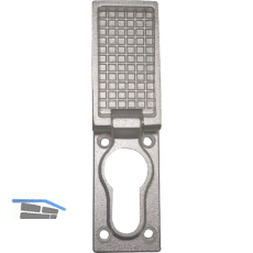 Regenschutzrosette mit Schutzkappe, 27 x 55 x 8 (15)mm, silber eloxiert