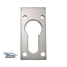 Unterlegplatte f�r Ausgleichsrosette, 27 x 55 x 5 mm, silber eloxiert