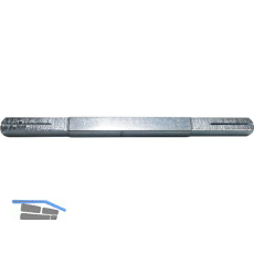 Kerbstift abgesetzt von 8, 5 - auf 8 mm, 140 mm, Stahl verz