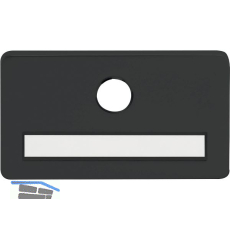 SOLIDO Namensschild ohne Spion, m. Bohrung � 14 mm, schwarz