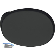 MARCHESI T�rknopf gekr�pft oval, 51 x 81 x 47, Edelstahl schwarz matt