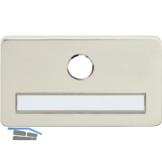 SOLIDO Namensschild ohne Spion, m. Bohrung � 14 mm, Edelstahl matt