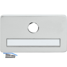 SOLIDO Namensschild ohne Spion, m. Bohrung � 14 mm, silber eloxiert
