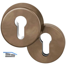 FSB Sicherheits-Zylinderrosette rund, Bronze