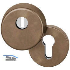 FSB Sicherheits-Zylinderrosette rund mit Kernziehschutz, Bronze