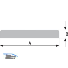 Flachleiste ohne Weichlippe 25mm, nicht selbstklebend, wei�