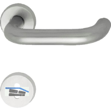 OBJEKT-Dr�ckergarnitur GEOS 1754 - auf Rosette BB, TS wahlweise, silber eloxiert