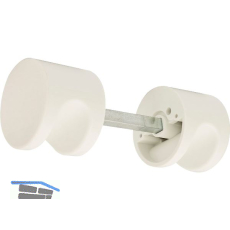 T�rknopf 122.23 - auf Rosette, - mit Spezial - Dr�ckerrosette, reinwei�