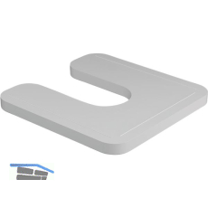 Montageplatte mit Schlitz 70 x 70 x 5 mm Kunststoff