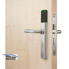 SALTO Langschildbeschlag XS4 One EM752U, PZ72, VK 8 mm,IP53,TS 60-75mm,Edelstahl