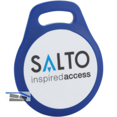 SALTO RFID-Schl�sselanh�nger MIFARE DESFire EV3 8 kB blau/wei� mit SALTO-Logo
