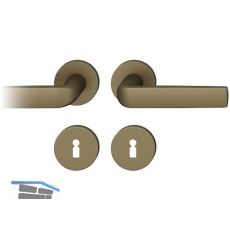 FSB Dr�ckergarnitur 12 1267 ASL auf Rosette BB, Aluminium mittelbronzefarbig