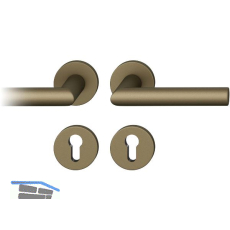 FSB Dr�ckergarnitur 12 1076 ASL auf Rosette PZ, mittelbronzefarbig