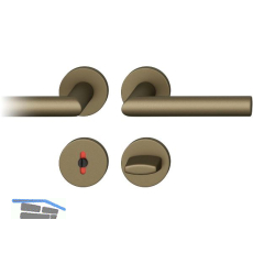 FSB Dr�ckergarnitur 12 1076 ASL auf Rosette WC, mittelbronzefarbig