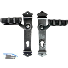 Sicherheits-Dr�ckergarnitur URBAN PZ92, schwarz passiviert lackiert