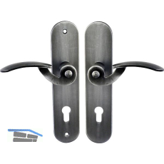 Sicherheits-Dr�ckergarnitur TOSKANA PZ88, verzinkt geschw�rzt