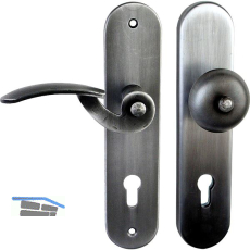 Sicherheits-Wechselgarnitur TOSKANA PZ88, links, verzinkt geschw�rzt