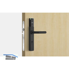 SALTO Langschildbeschlag XS4 One EM752U,PZ72, VK 8 mm,IP55,TS 75-90mm, schwarz