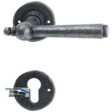 HALC� Dr�ckergarnitur FULP - auf Rosette PZ, TS-50, schwarz passiviert