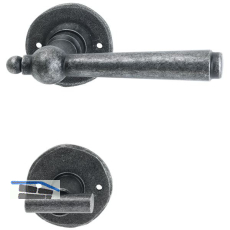 HALC� Dr�ckergarnitur FULP - auf Rosette WC, TS-50, schwarz passiviert