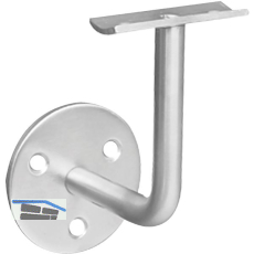 SCH�SSWENDER Handlauftr�ger mit Anschraubplatte, sichtbar geschraubt, Edelstahl