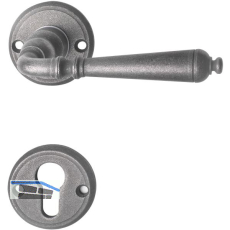 HALC� Dr�ckergarnitur GR�DEN - auf Rosette PZ, 38 - 45, thermopatiniert