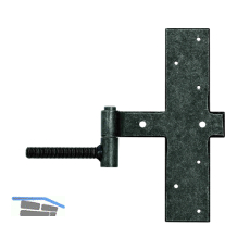 T�rkreuzband Hall/S�ll gerade, universal, Schmiedeeisen verzinkt geschw�rzt