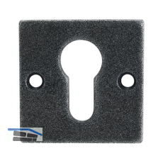 HALC� Zylinderrosette HALL & S�LL - PZ, 52 x 52 mm, verzinkt schwarz passiviert