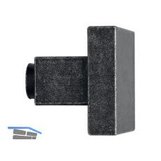 HALC� Knopfdr�ckerlochteil eckig fix f�r Hall, S�ll, 60x60, schwarz passiviert