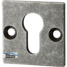 Sicherheitsrosette eckig - innen, PZ, ohne KZS, verzinkt schwarz passiviert
