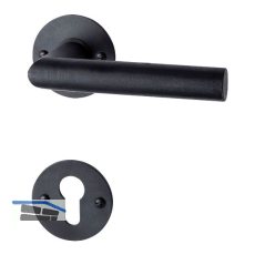 HALC� Dr�ckergarnitur DAVOS - auf runder Rosette PZ, TS-50, Schwarzstahl