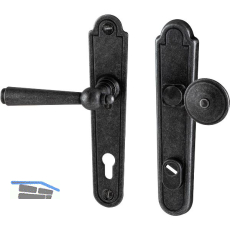 Sicherheits-Wechselgarnitur KALTENBACH PZ88, links, verzinkt schwarz passiviert