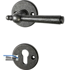 SH-Dr�ckerhalbgarnitur GRAZ auf Rosette PZ, verzinkt schwarz passiviert