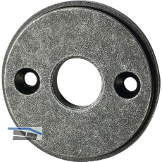 Sicherheits-Dr�ckerrosette rund - innen, verzinkt schwarz passiviert