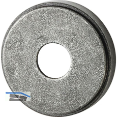 Sicherheits-Dr�ckerrosette rund - au�en, verzinkt schwarz passiviert