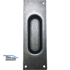 Schiebet�rmuschel 40x120mm gerade, verzinkt schwarz hell passiviert