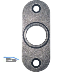 HALC� Dr�ckerrosette STUBAI oval, 26 x 66 mm, verzinkt schwarz hell passiviert