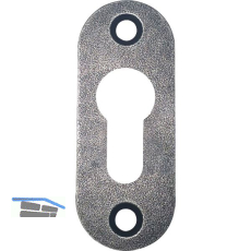 HALC� Zylinderrosette STUBAI, oval, 26 x 66 mm, verzinkt schwarz hell passiviert