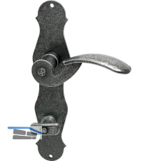 HALC� Dr�ckergarnitur STUBAI - auf Schild WC, schwarz hell passiviert