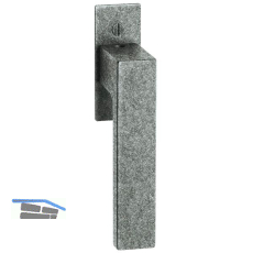 HALC� Fenstergriff LECH - sichtbar geschraubt, Eisen verzinkt schwarz