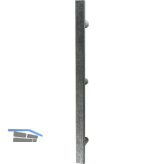 HALC� Sto�griff flach - L=1600mm, LA=1430 , verzinkt schwarz passiviert
