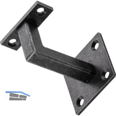 Handlauftr�ger Vierpunktbefestigung, Wandabstand 78 mm, Stahl schwarz passiviert