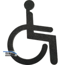 Symbol f�r WC T�ren - Rollstuhl, verzinkt schwarz