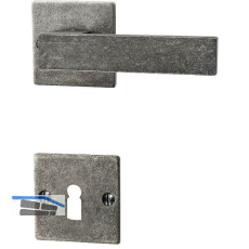 HALC� Dr�ckergarnitur LECH - auf Rosette BB, TS-50, 8/8,5/8, verzinkt schwarz