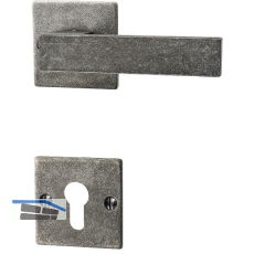 HALC� Dr�ckergarnitur LECH - auf Rosette PZ, TS-50, 8/8,5/8, verzinkt schwarz